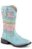 Roper Kids Girls Glitter Lace Square Toe Casual Boots Mid Calf - Roper - Flyclothing LLC