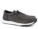 Roper Mens Black Canvas With Faux Leather Heel - Roper - Flyclothing LLC