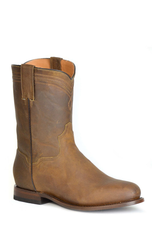 Roper Mens Burnish Tan Leather Vamp And Shaft - Roper - Flyclothing LLC