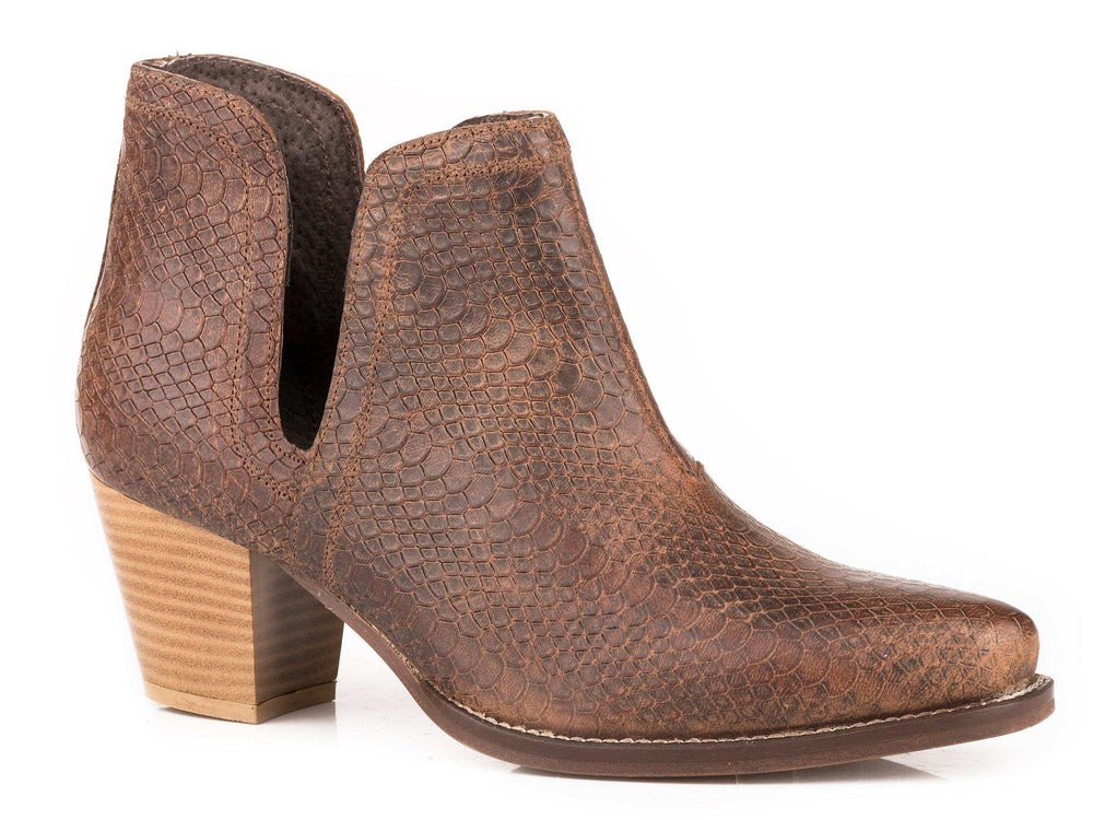 Roper Womens Brown Vintage Stamped Snake Leather - Roper - Flyclothing LLC