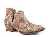 Roper Womens Snip Toe Tan With Floral Design - Roper - Flyclothing LLC