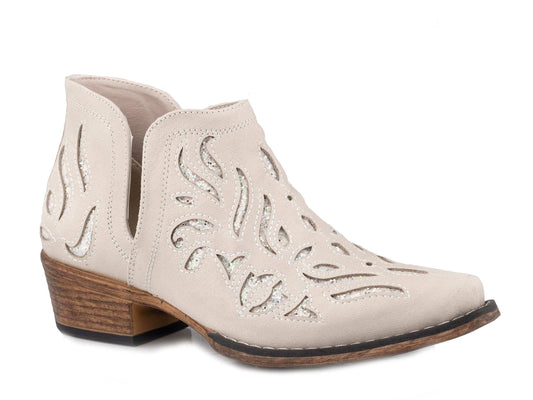 Roper Womens Snip Toe White Faux Leather - Roper - Flyclothing LLC
