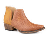 Roper Womens Snip Toe Caiman Vamp Tan Heel - Roper - Flyclothing LLC