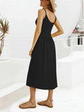 Scoop Neck Midi Dress with Pockets - Trendsi - Flyclothing LLC