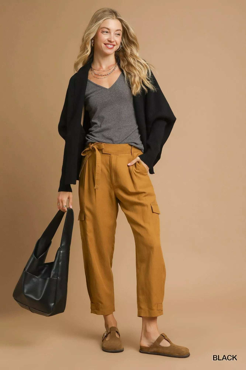 Umgee Open Front Cardigan with Front Pockets - Trendsi - Flyclothing LLC