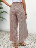 Tied Printed Wide Leg Pants - Trendsi - Flyclothing LLC