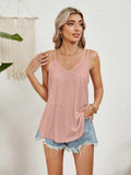 Florira Cutout Eyelet Tank - Trendsi - Flyclothing LLC
