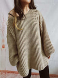Boat Neck Long Sleeve Sweater with Belt - Trendsi - Flyclothing LLC