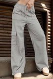 Drawstring Active Pants with Pockets - Trendsi - Flyclothing LLC