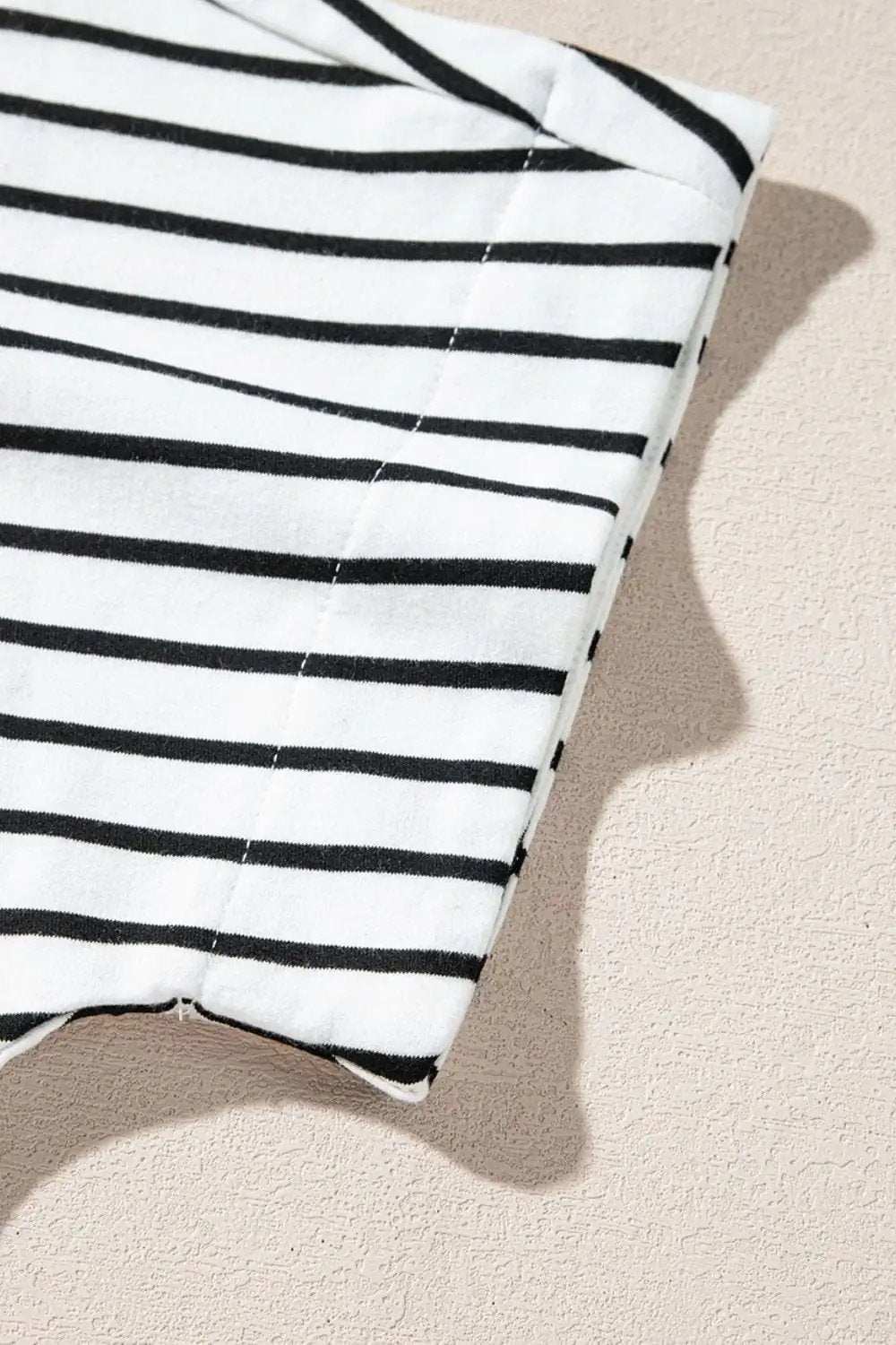 Stripe Two Tone Colorblock V-Neck T-Shirt - Trendsi - Flyclothing LLC