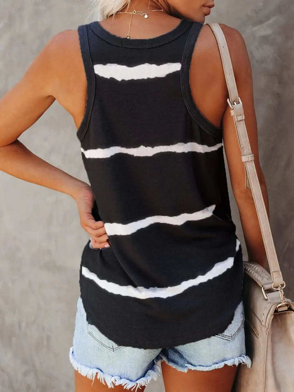 Full Size Tie-Dye Round Neck Tank - Trendsi - Flyclothing LLC