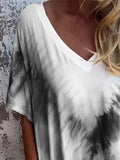 Full Size Pocketed Tie-Dye Short Sleeve Dress - Trendsi - Flyclothing LLC