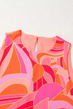 Abstract Floral Print Sleeveless Shift Mini Dress - Trendsi - Flyclothing LLC
