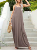 V-Neck Maxi Cami Dress with Pockets - Trendsi - Flyclothing LLC