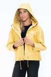 How Dare U Drawstring Hem PU Leather Zip Up Jacket - Trendsi - Flyclothing LLC