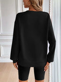 Ivy Lane Round Neck Long Sleeve Sweatshirt - Trendsi - Flyclothing LLC