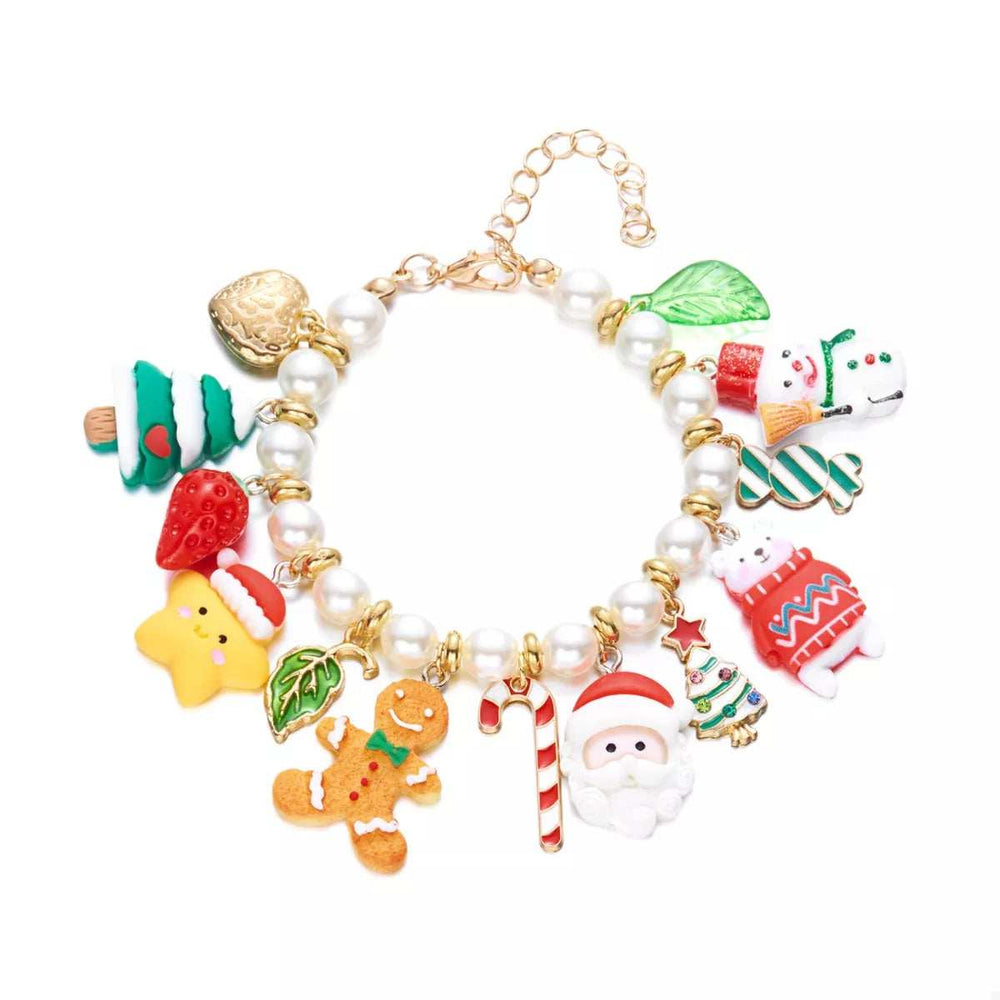Christmas Charm Pearl Bracelet - Trendsi - Flyclothing LLC