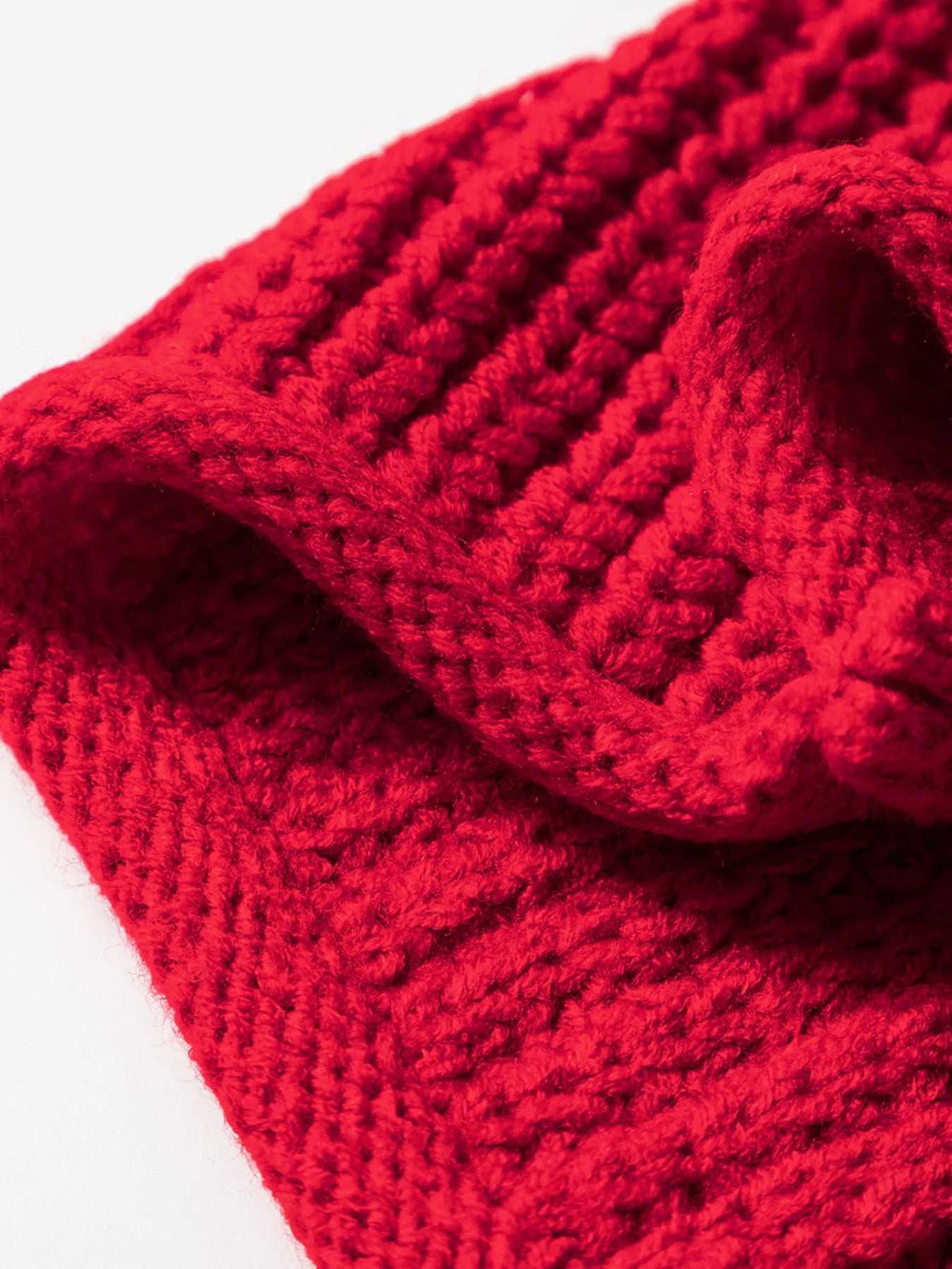 Contrast Trim Textured Knit Drawstring Hooded Sweater - Trendsi - Flyclothing LLC