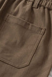 Half Elastic Waist Straight Pants - Trendsi - Flyclothing LLC