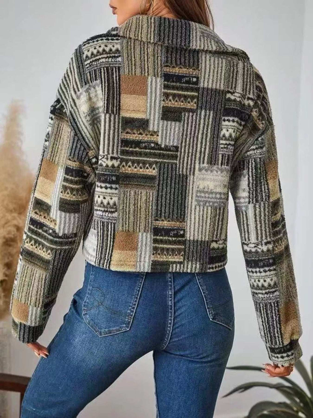 Button-Up Dropped Shoulder Jacket - Trendsi - Flyclothing LLC