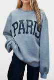 Basic Bae PARIS Round Neck Long Sleeve Air Scuba Sweatshirt - Trendsi - Flyclothing LLC