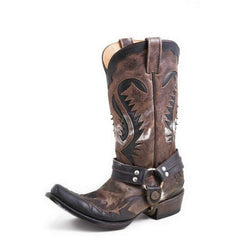 Stetson Outlaw Harness Leather Sole Boot 10 D