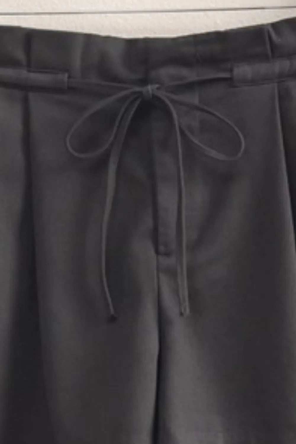 HYFVE High-Waisted Washed Twill Paperbag Shorts - Trendsi - Flyclothing LLC