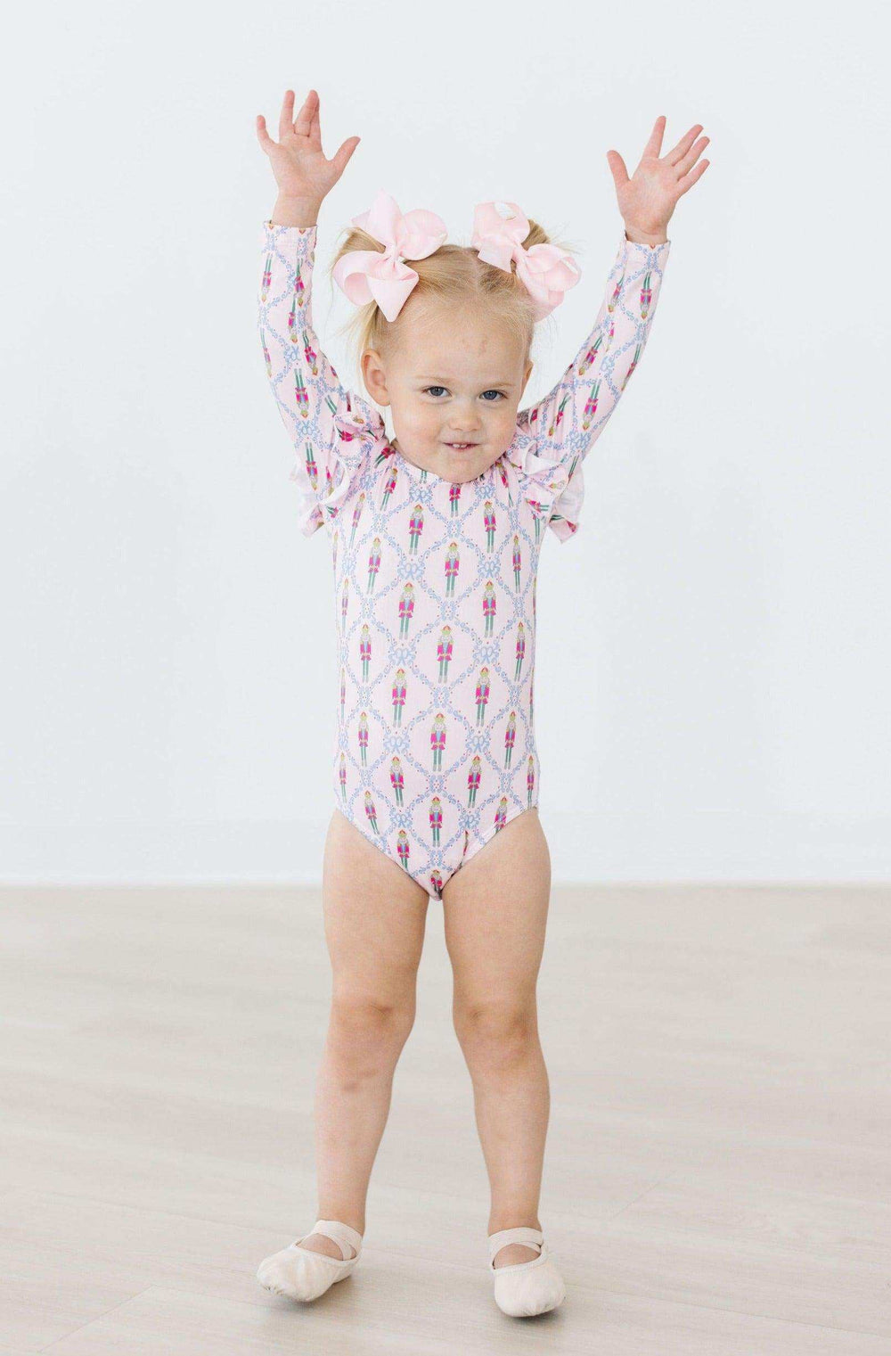 Pink Nutcracker L/S Flutter Sleeve Leotard - Mila & Rose ® - Flyclothing LLC