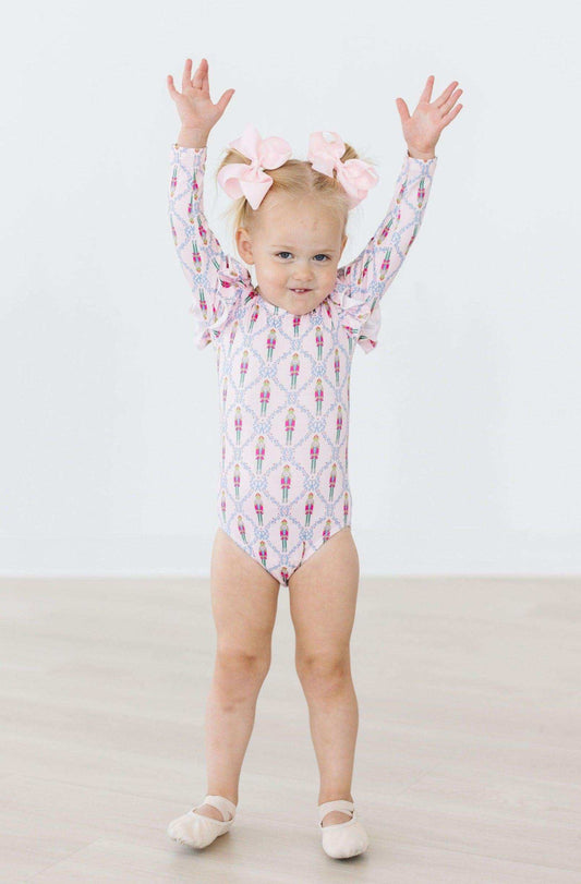 Pink Nutcracker L/S Flutter Sleeve Leotard - Mila & Rose ® - Flyclothing LLC