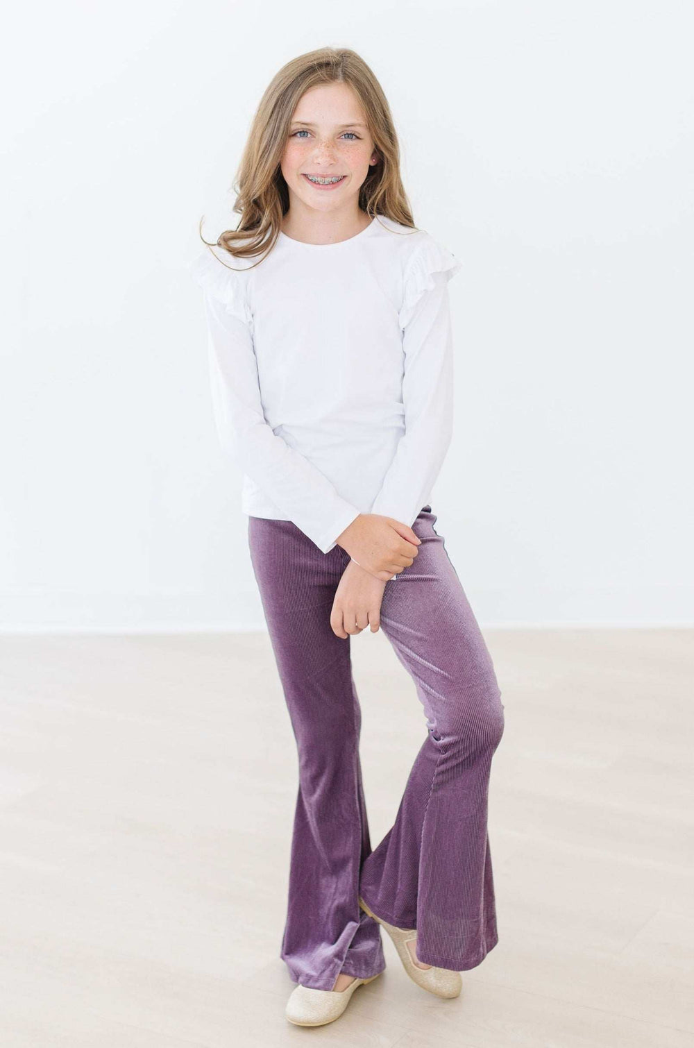 Amethyst Ribbed Velvet Bells - Mila & Rose ® - Flyclothing LLC