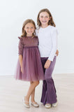 Amethyst Ribbed Velvet Bells - Mila & Rose ® - Flyclothing LLC