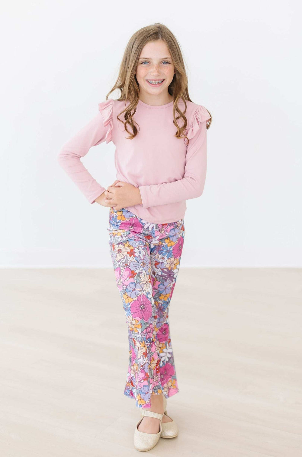 Mauve What's Up Buttercup Ribbed Velvet Bells - Mila & Rose ® - Flyclothing LLC