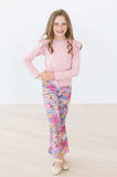 Mauve What's Up Buttercup Ribbed Velvet Bells - Mila & Rose ® - Flyclothing LLC