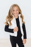 White Checker Puffer Vest - Mila & Rose ® - Flyclothing LLC