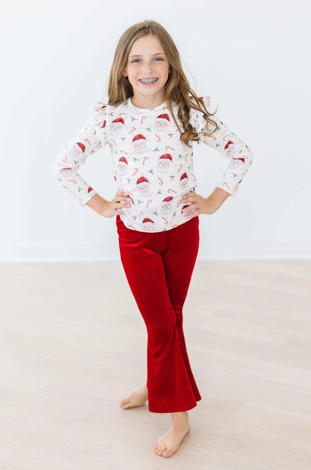 Mistletoe Magic L/S Ruffle Tee - Mila & Rose ® - Flyclothing LLC