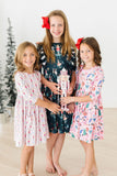 Sugarplum Fairy 3/4 Sleeve Pocket Twirl Dress