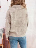 Ribbed Hem Raglan Sleeve Sweater - Trendsi - Flyclothing LLC