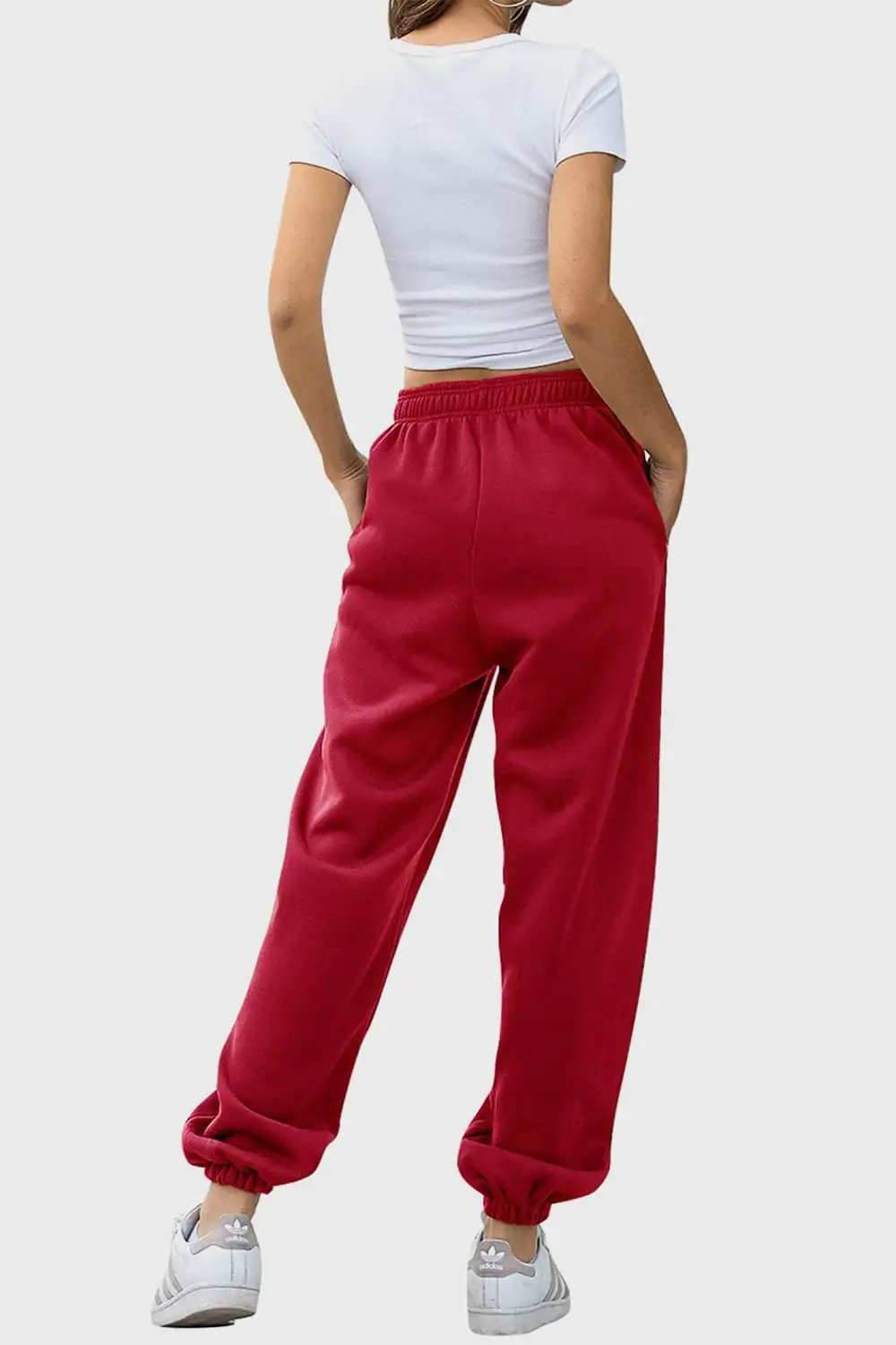 Elastic Waist Joggers with Pockets - Trendsi - Flyclothing LLC