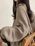 Open Front Oversized Knit Cardigan - Trendsi - Flyclothing LLC