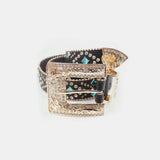 Rhinestone PU Leather Belt - Trendsi - Flyclothing LLC