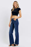 Judy Blue Full Size Tummy Control Straight Jeans Plus Size - Trendsi - Flyclothing LLC