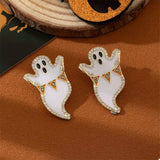 Halloween Ghost and Pumpkin Dangle Earrings - Trendsi - Flyclothing LLC