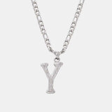 Titanium Steel Letter Pendant Necklace - Trendsi - Flyclothing LLC