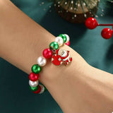 5 Piece Christmas Synthetic Pearl Bracelet - Trendsi - Flyclothing LLC