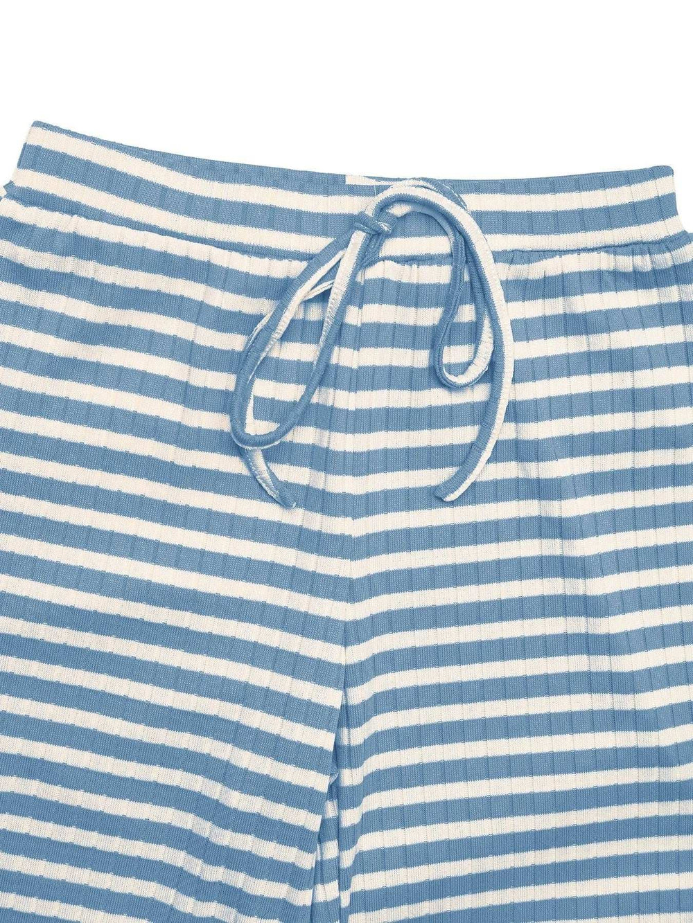 Striped Square Neck Long Sleeve Top and Pants Lounge Set - Trendsi - Flyclothing LLC