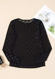 Bow Round Neck Long Sleeve Top - Trendsi - Flyclothing LLC