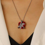 Heart-Shaped MOM Pendant Necklace - Trendsi - Flyclothing LLC