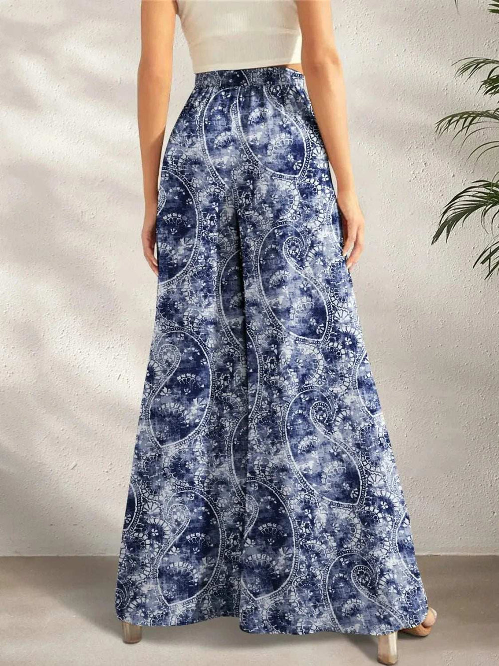 Printed Wide Leg Pants - Trendsi - Flyclothing LLC