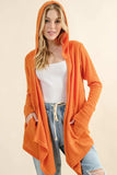 And The Why Full Size Thermal Hooded Open Front Cardigan with Pockets - Trendsi - Flyclothing LLC