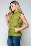 Snobbish Zip Up Turtleneck Vest with Pockets - Trendsi - Flyclothing LLC